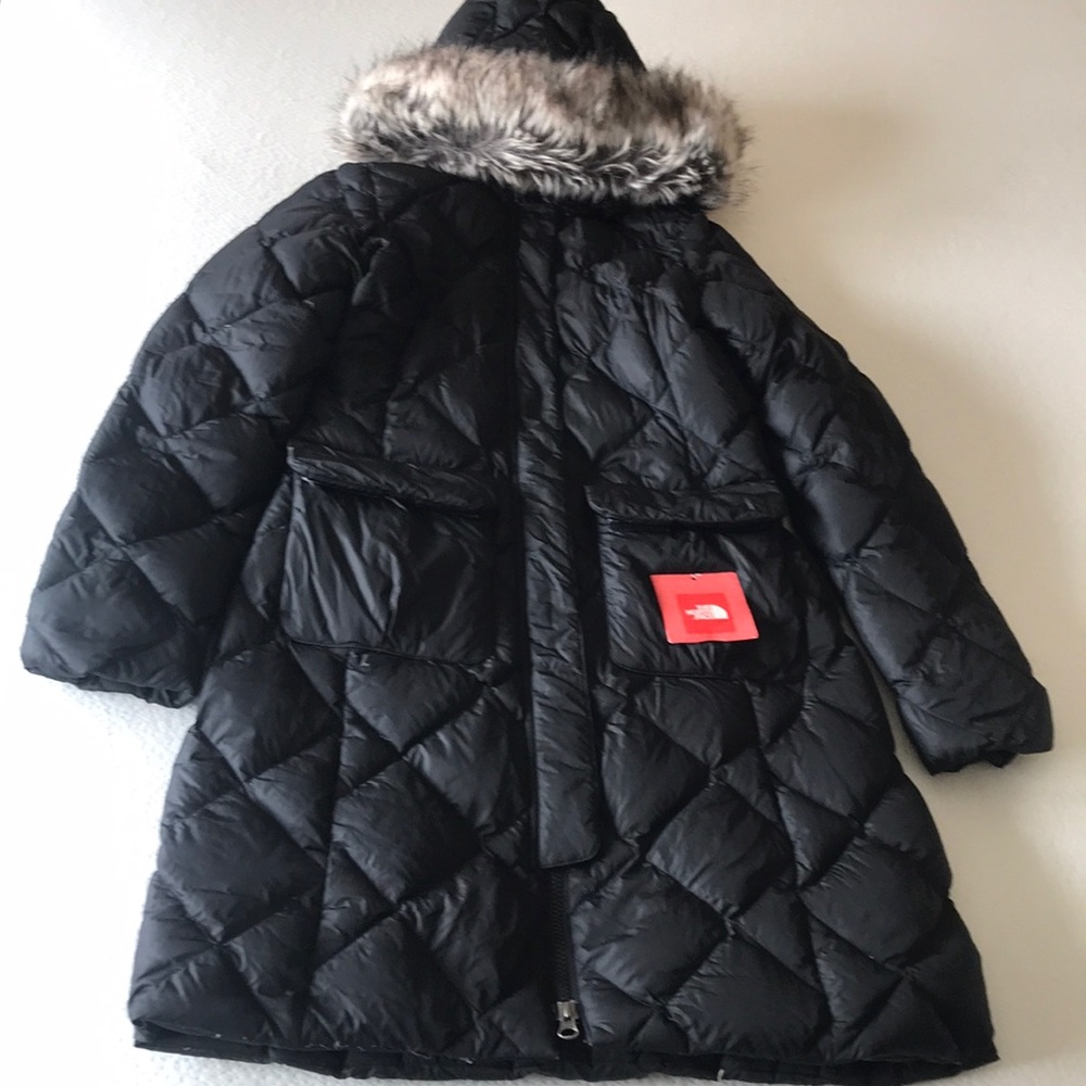 Black northface parka
